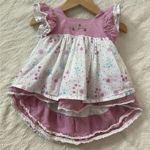 Floral Pink/Purple and White Baby Dress